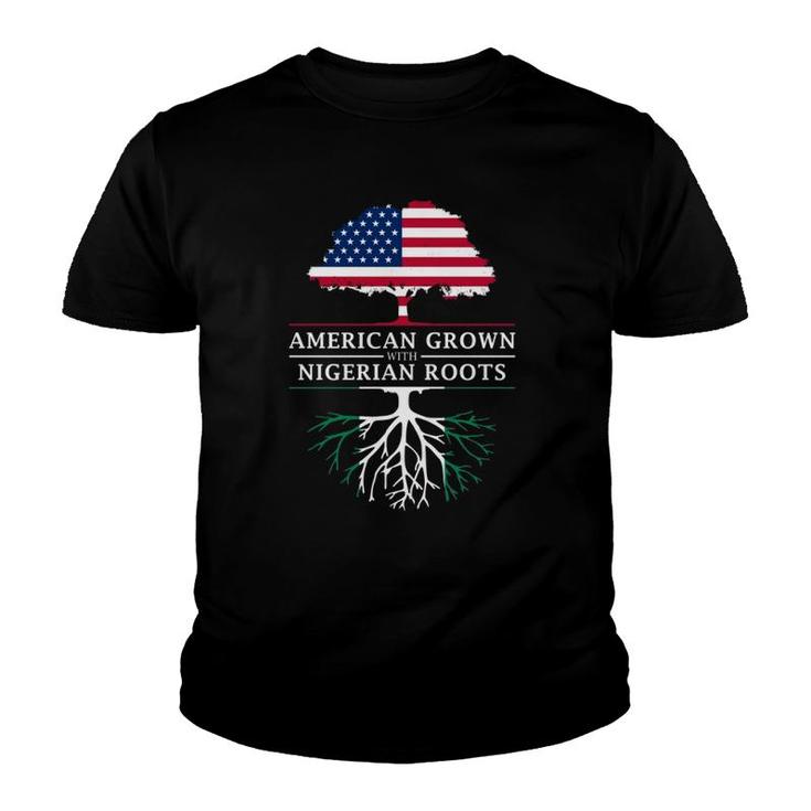 American Grown With Nigerian Roots Nigeria Youth T-shirt