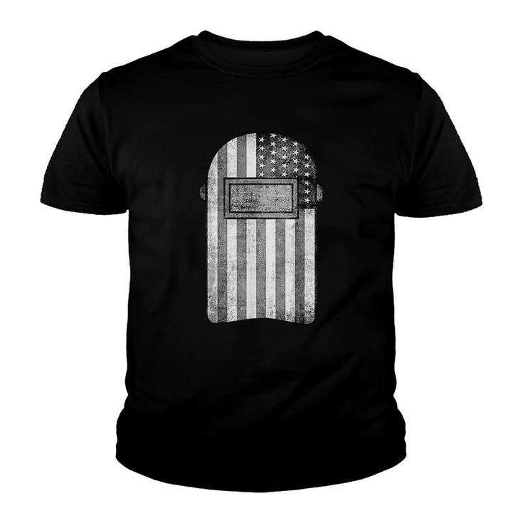 American Welder Us Flag Welding Hood Youth T-shirt