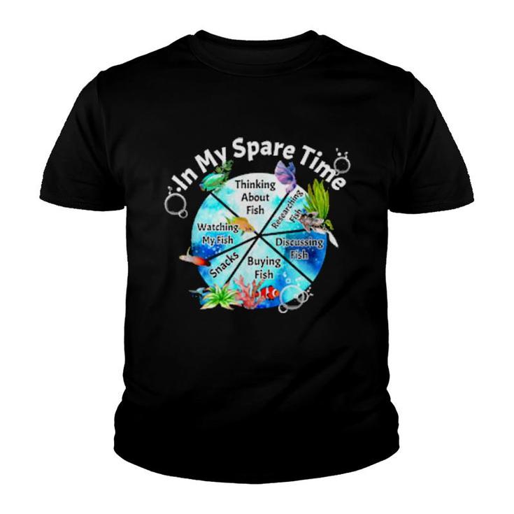 Aquarium Fish Spare Time Gourami Plecos Clownfish  Youth T-shirt