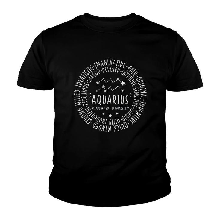 Aquarius Zodiac Aquarius Star Sign Youth T-shirt