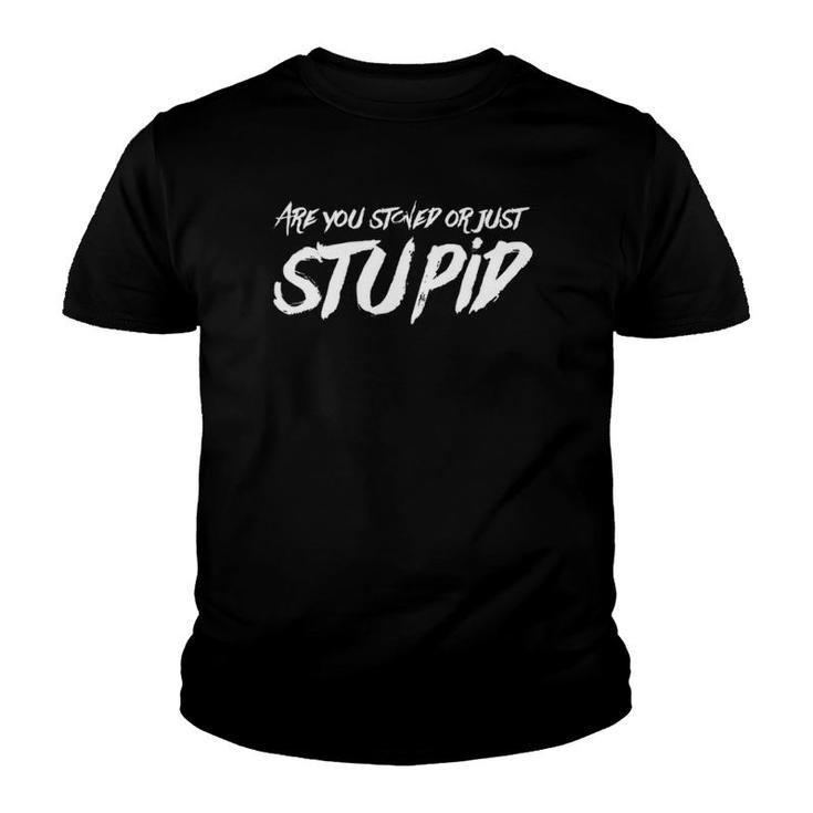 Are You Stoned Or Just Stupid Youth T-shirt