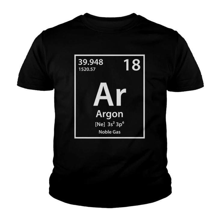 Argon Periodic Table Of Elements Youth T-shirt