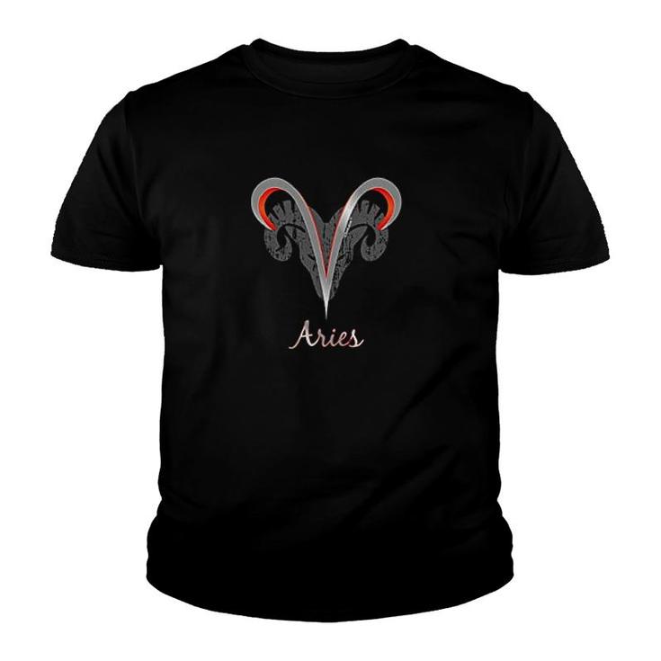 Aries Symbol Dark Youth T-shirt
