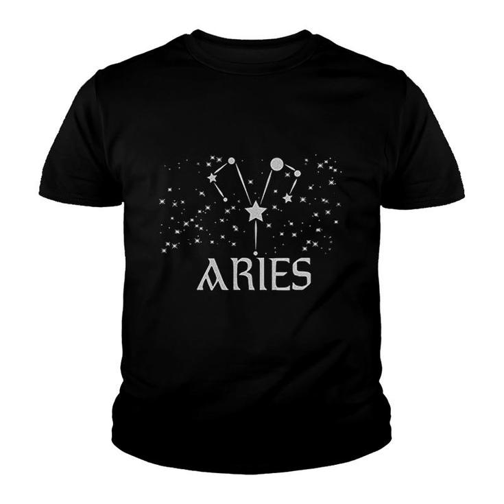 Aries Zodiac Star Chart Youth T-shirt