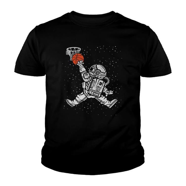 Astronaut Slam Dunk Basketball Space Youth T-shirt