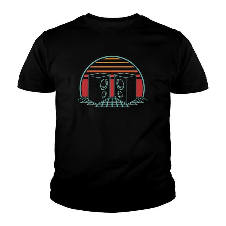 Audio Engineer Speaker Retro 80S Style Sound Guy Youth T-shirt