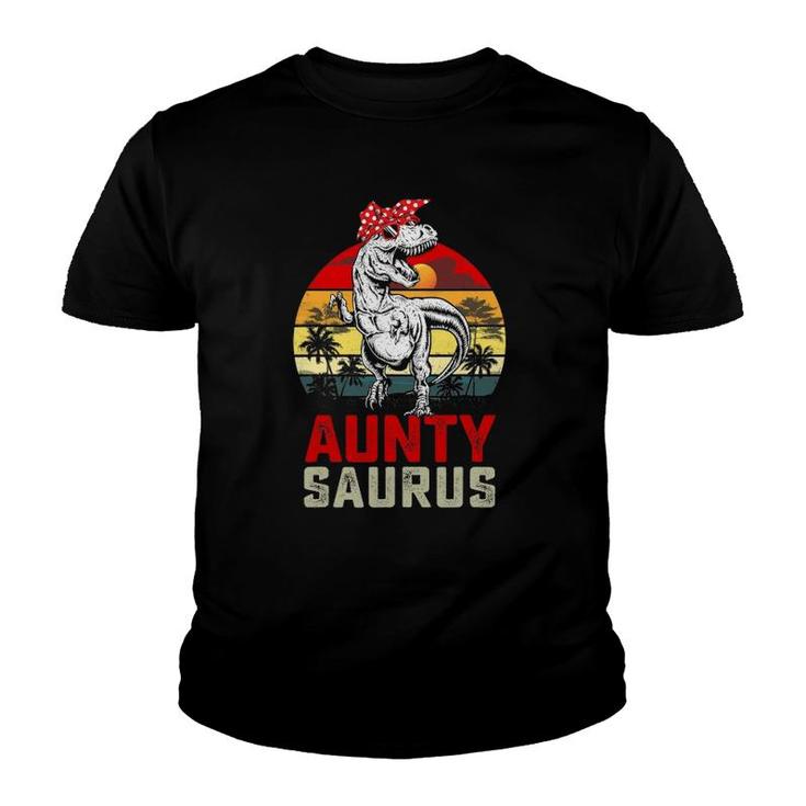 Auntysaurusrex Dinosaur Aunty Saurus Mother's Day Youth T-shirt