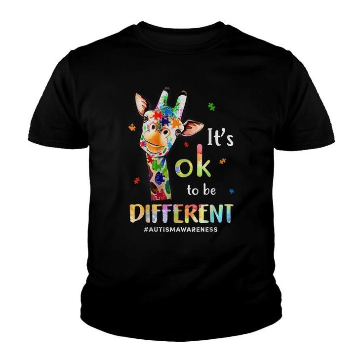 Autism Awareness Acceptance Women Kid Its Ok To Be Different  Youth T-shirt