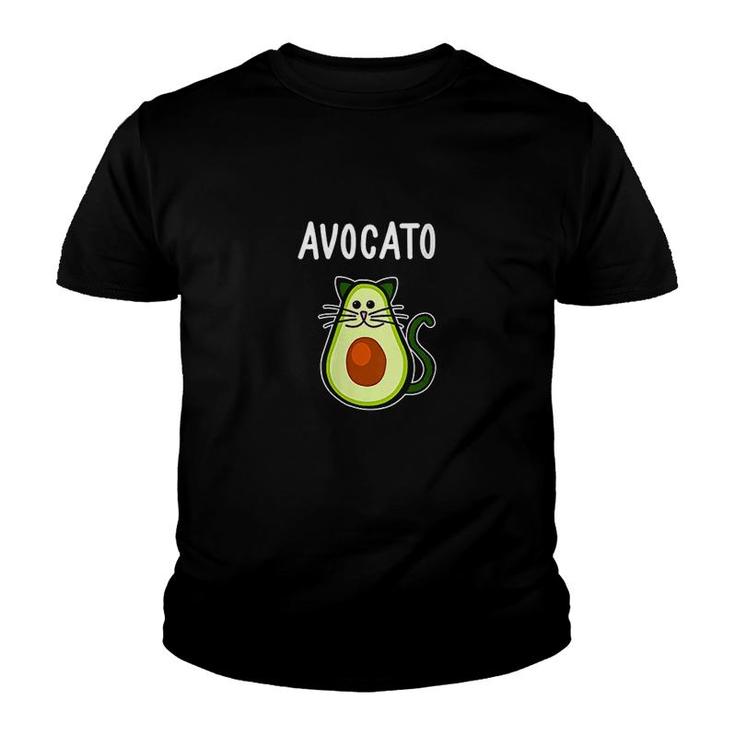 Avocato Cute Avocado Cat Youth T-shirt