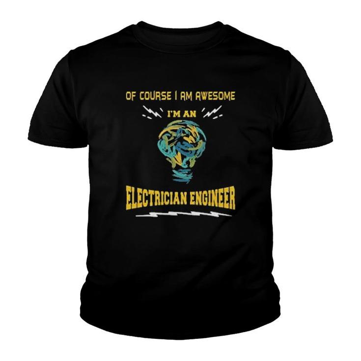 Awesome Electrician Engineer Youth T-shirt