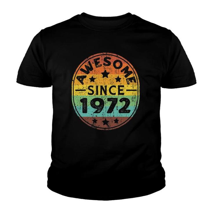 Awesome Since 1972 50Th Birthday Party Retro Vintage Men Youth T-shirt