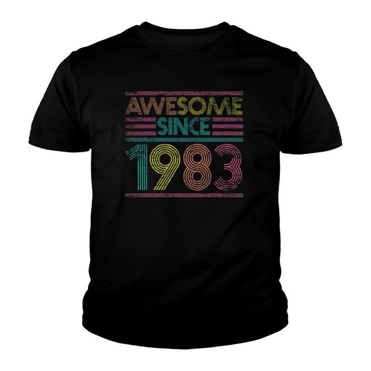Awesome Since 1983 38Th Birthday Gifts 38 Years Old Youth T-shirt