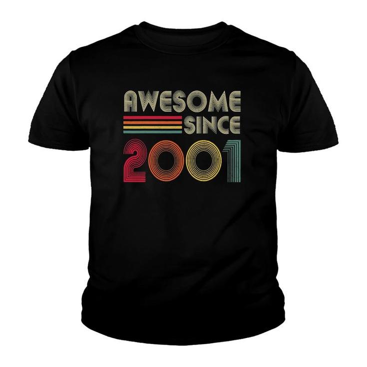 Awesome Since 2001 21St Birthday Retro Youth T-shirt