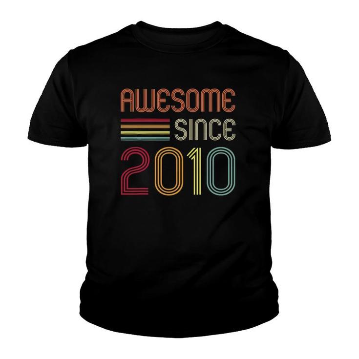 Awesome Since 2010 11Th Birthday Retro Youth T-shirt
