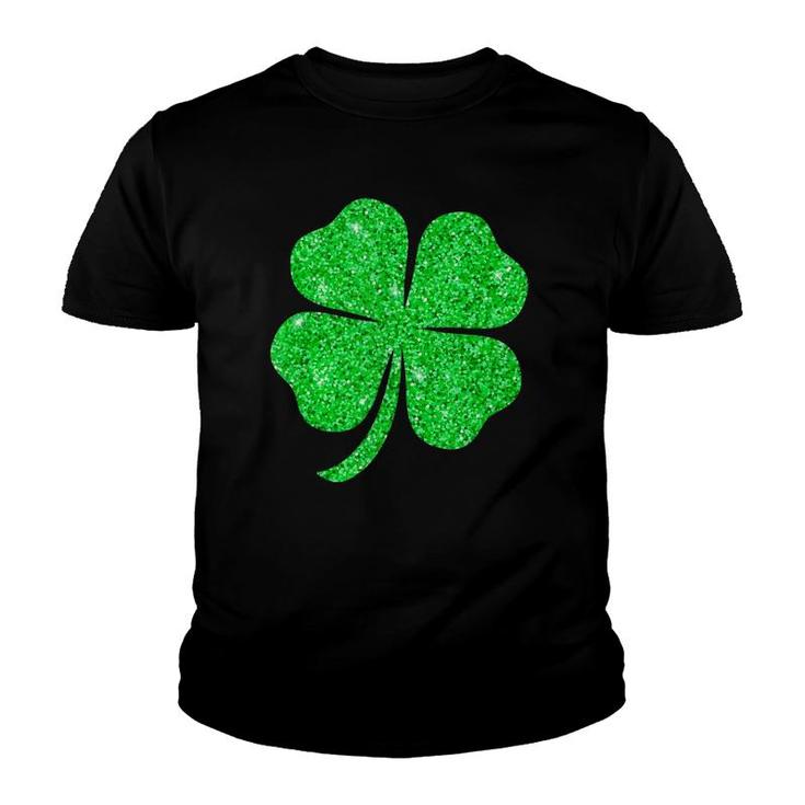 Awesome St Patrick's Day Glitter Shamrock St Paddys Day Tank Top Youth T-shirt