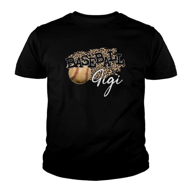 Baseball Gigi Leopard Mother's Day Youth T-shirt