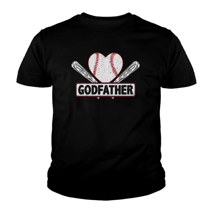 Baseball Godfather Matching Family Softball Baseball Lover Youth T-shirt