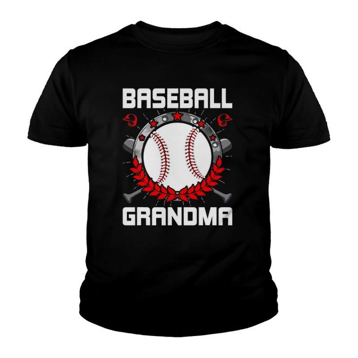 Baseball Grandma Baseball Player Lover Youth T-shirt