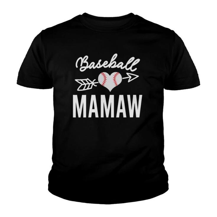 Baseball Mamaw Cute Baseball Gift For Mamaw Mother's Day Youth T-shirt