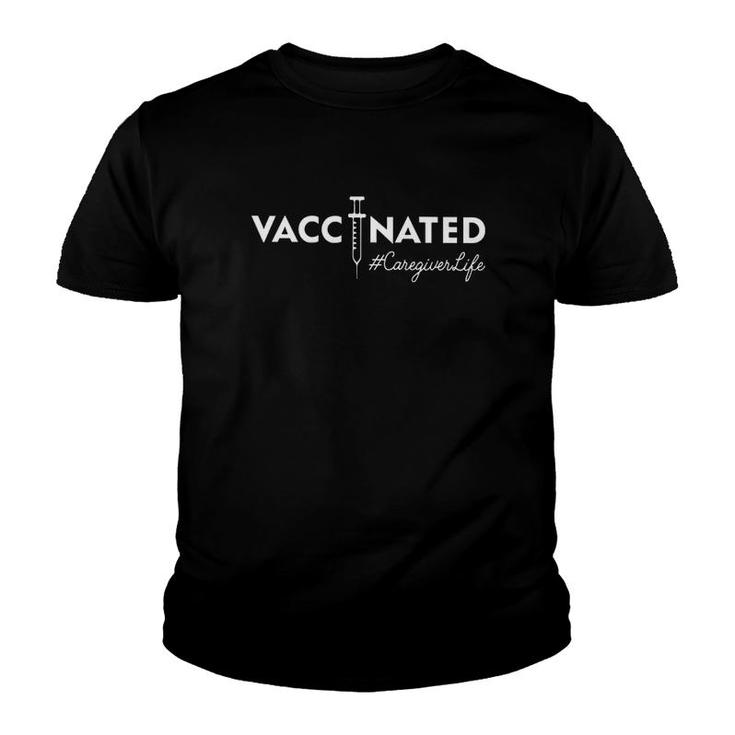 Basic Graphic Vaccinated Caregiver Youth T-shirt