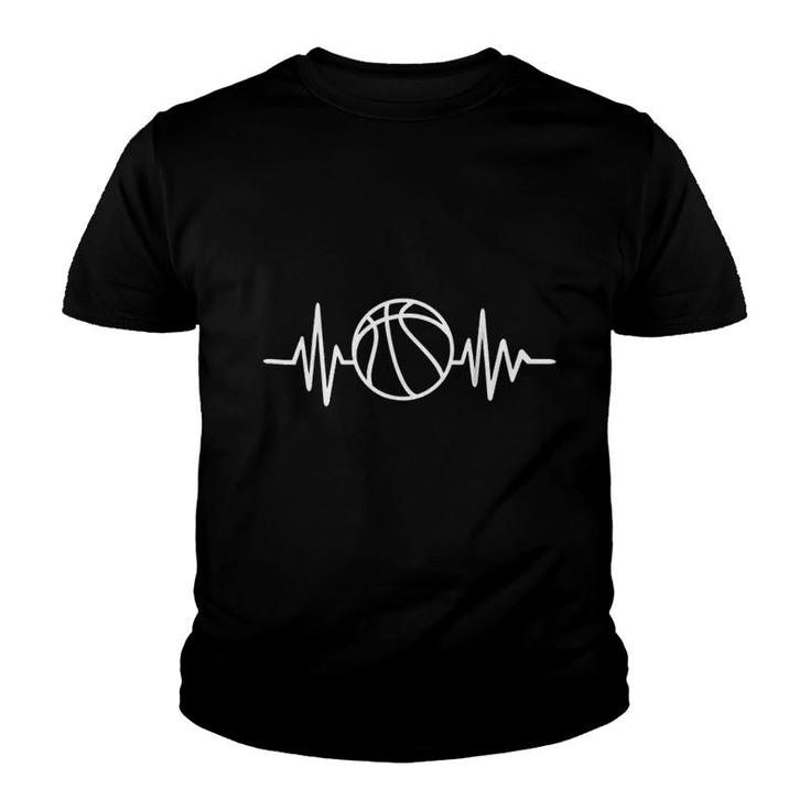 Basketball Frequency Heartbeat Youth T-shirt