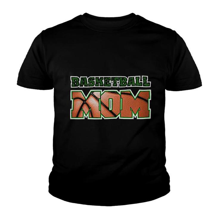 Basketball Mom Ball Cutout Youth T-shirt
