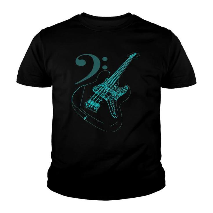 Bass With Clef Neon T-Shirt For Bassists & Bass Player Bass With Clef Neon T-Shirt For Bassists & Bass Player