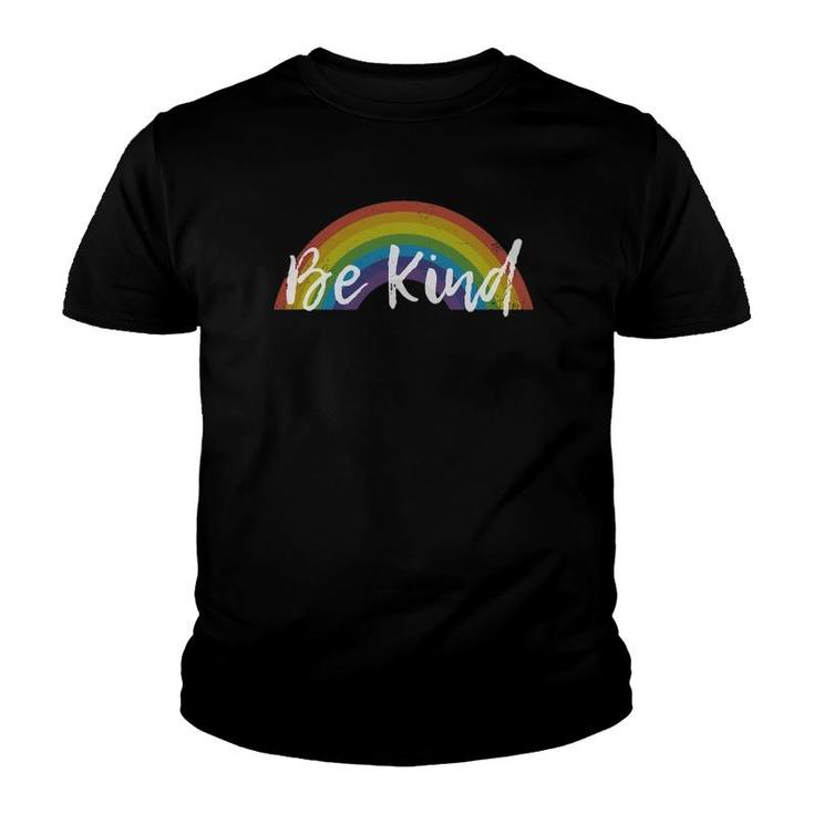 Be Kind Rainbow Lgbt Gay Pride Month Novelty Gift Youth T-shirt