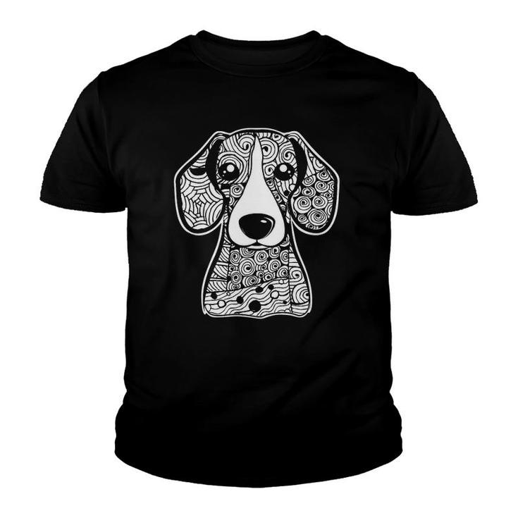 Beagle Face Graphic Art Gift For Dog Mom And Dad Youth T-shirt