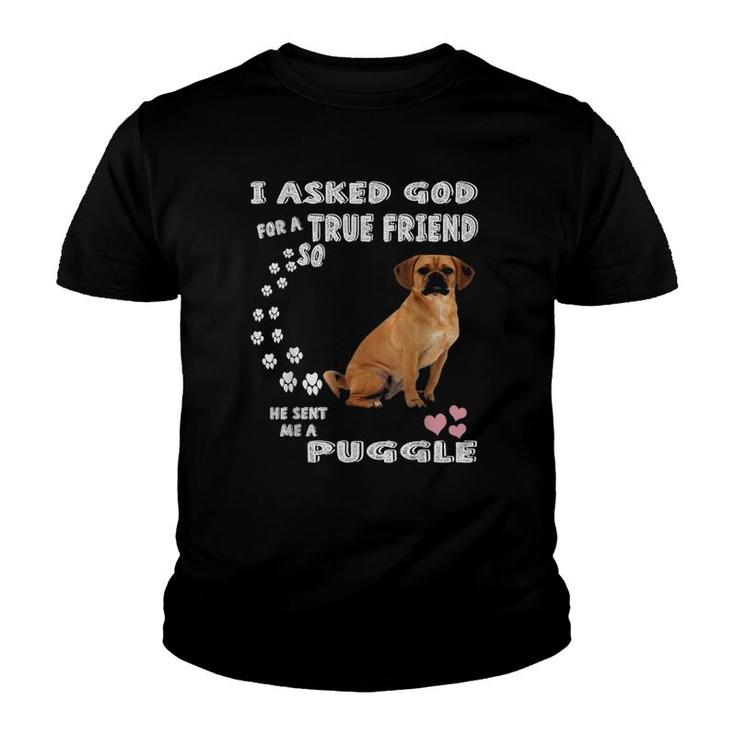 Beagle Pug Mom, Baby Puggle Dad Lover Costume, Cute Puggle Youth T-shirt