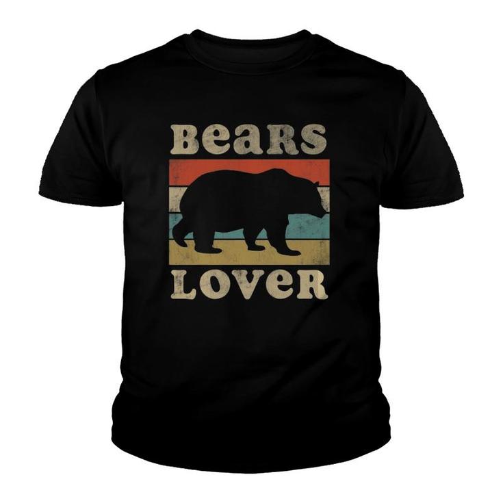 Bears Lover Vintage Retro Bear Theme Youth T-shirt