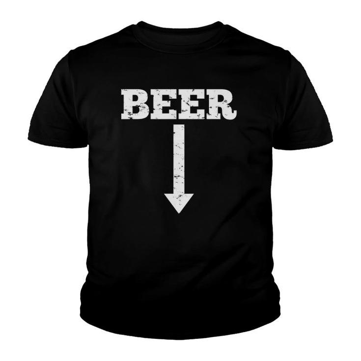 Beer Arrow Pregnant Gift For Baby Announcement Dad To Be Youth T-shirt