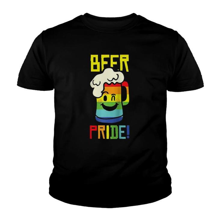 Beer Drinking Lgbt-Q Rainbow Cool Gift Raglan Baseball Tee Youth T-shirt