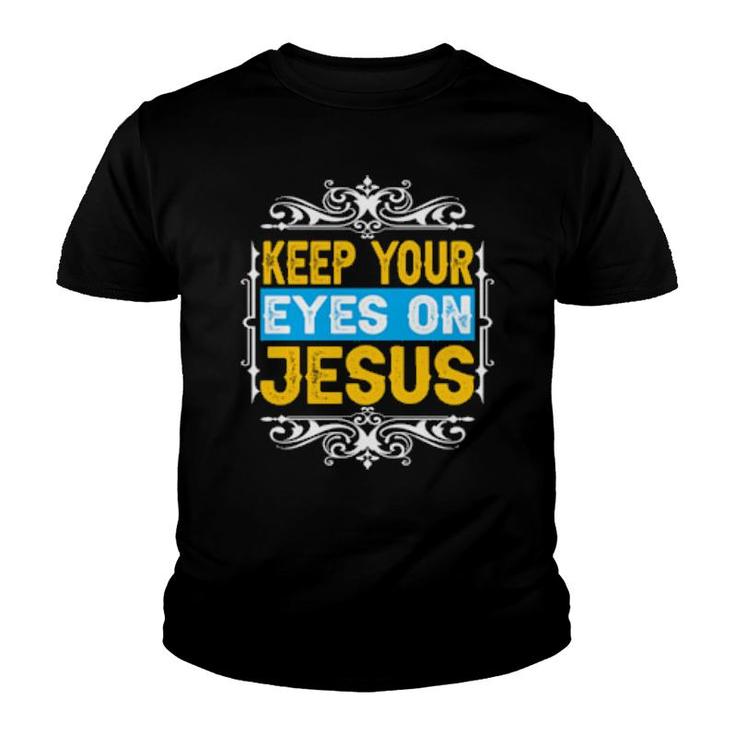 Behalte Deine Augen Auf Jesus Liebe Jesus Christian Christliche Weihnachten Langarm  Youth T-shirt