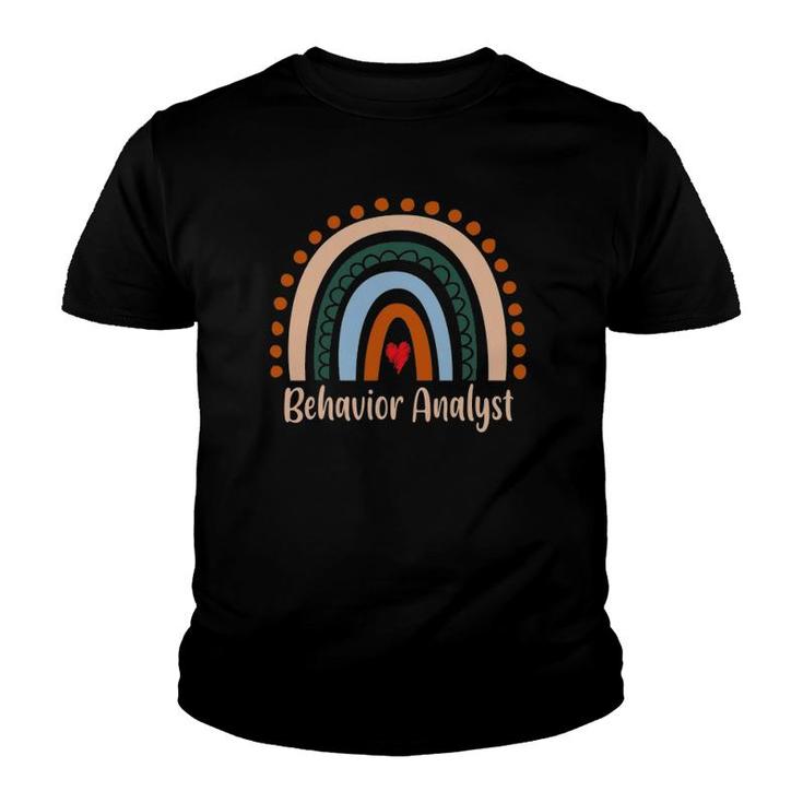 Behavior Analyst Boho Rainbow Appreciation Youth T-shirt
