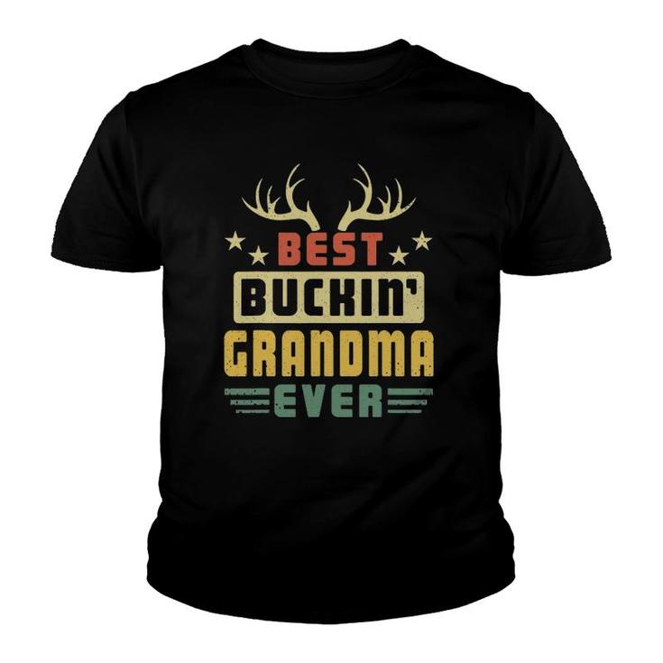 Best Buckin' Grandma Ever Deer Hunting Hunter Mama Youth T-shirt