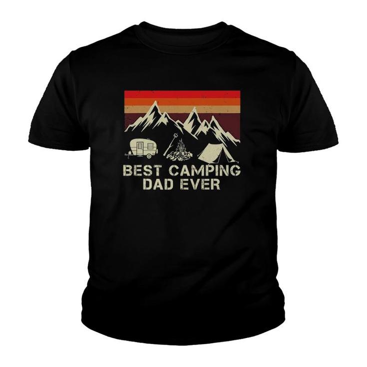 Best Camping Dad Ever Funny Gift For Dad Father's Day Youth T-shirt