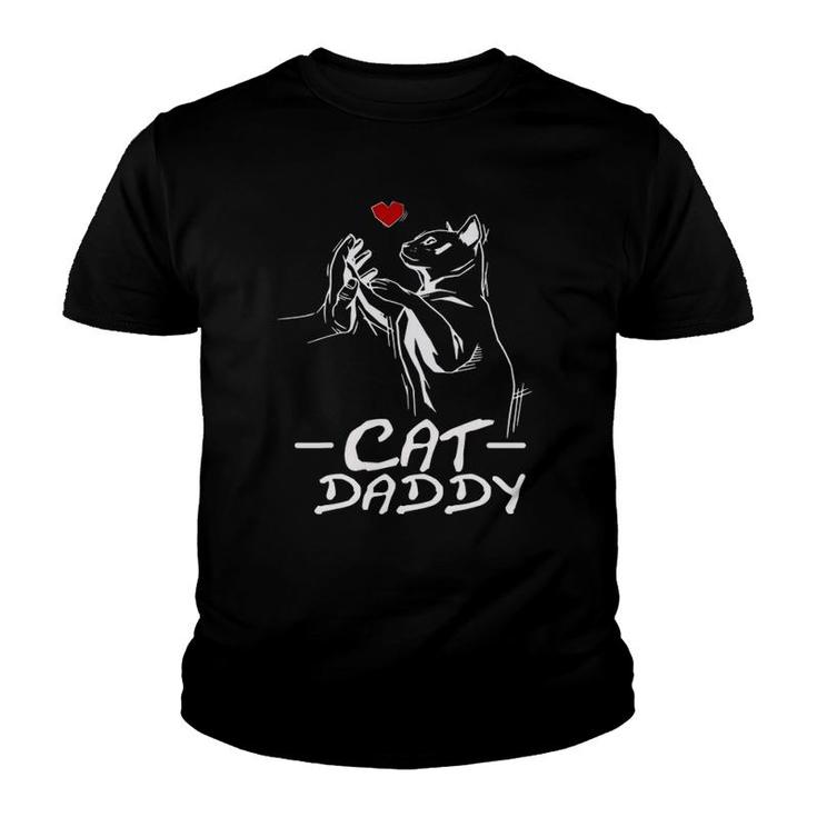 Best Cat Dad Ever Daddy Funny Cat Daddy Father's Day Gift Youth T-shirt