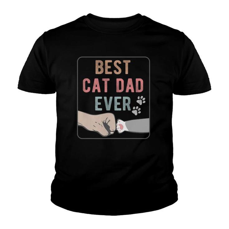 Best Cat Dad Ever Distressed Gift Youth T-shirt