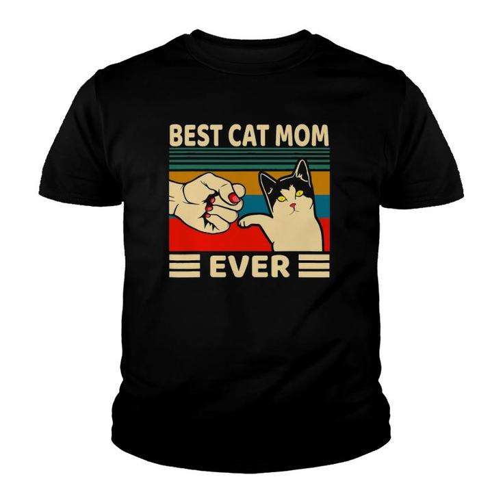 Best Cat Mom Ever Women Vintage Bump Fit Mothers Day Youth T-shirt