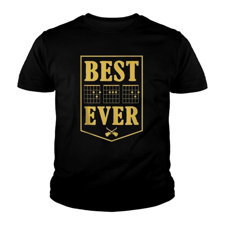 Best Dad Ever Guitar Fret Tab Funny Guitar Player Gift Youth T-shirt