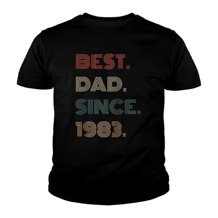 Best Dad Since 1983 Clothes Gift For Him Men Retro Vintage Raglan Baseball Tee Youth T-shirt
