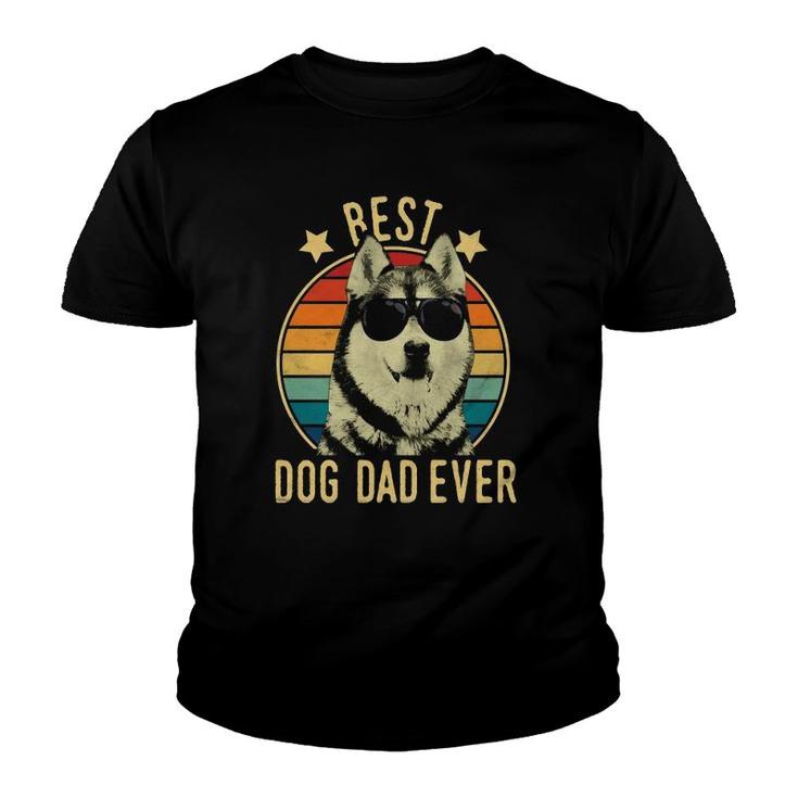 Best Dog Dad Ever Siberian Husky Father's Day Gift  Youth T-shirt