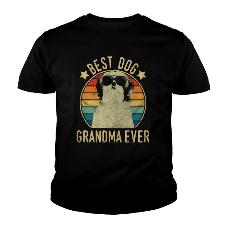Best Dog Grandma Ever Shih Tzu Mother's Day Youth T-shirt