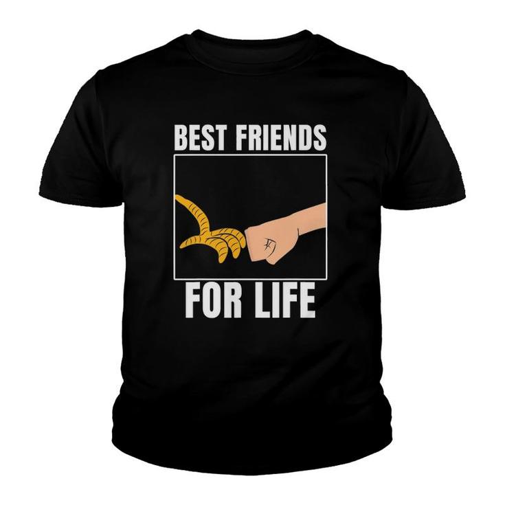 Best Friends For Life Chicken Fist Bump Youth T-shirt