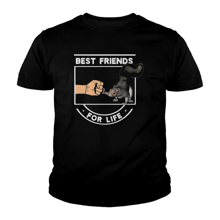 Best Friends Forever Squirrel Cute Fist Bump Bff For Life Youth T-shirt