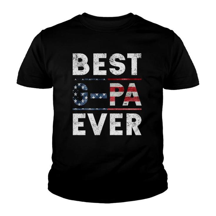 Best G-Pa Ever Vintage American Flag Parents Day Gift Youth T-shirt