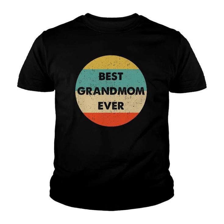 Best Grandmom Ever Vintage Retro Youth T-shirt