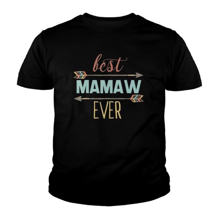 Best Mamaw Ever  Grandma Pregnancy Announcement Youth T-shirt
