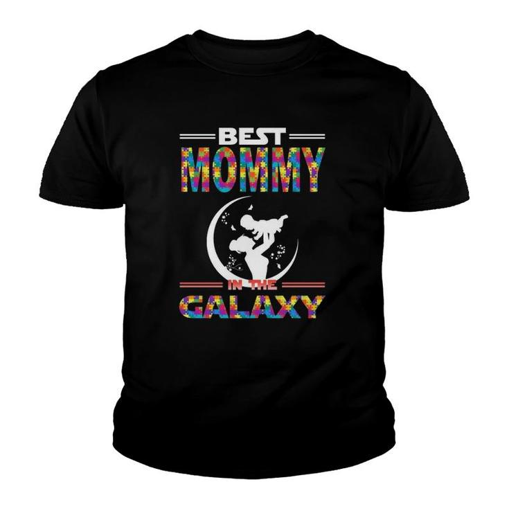 Best Mommy In The Galaxy Mother And Son Color Puzzle Version Youth T-shirt